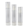 80ml 100ml 120ml Low MOQ in Stock Ready to Ship High Quality Empty Basic White Eye Cream Serum Airless Pump Plastic Bottle