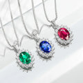 Hot Selling Multi-Color Pendant Color Treasure Necklace Round Sunflower Sapphire Necklace Gifts for Women to My Daughter