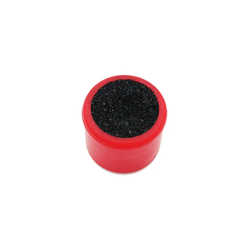 Red Round Double-Sided Portable Pool Cue Tip Shaper Snooker & Billiard Plastic & Steel Sanding Tool Accessories for Any Size