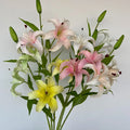 Competitive Price Long Branch Pu 3-head  Tulip Artificial Leaves for Decoration