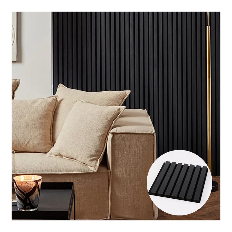 Acoustic Slat Wood Wall Panels Grooved Wooden Acoustic Panel Sound Absorbing Board for Conference Room