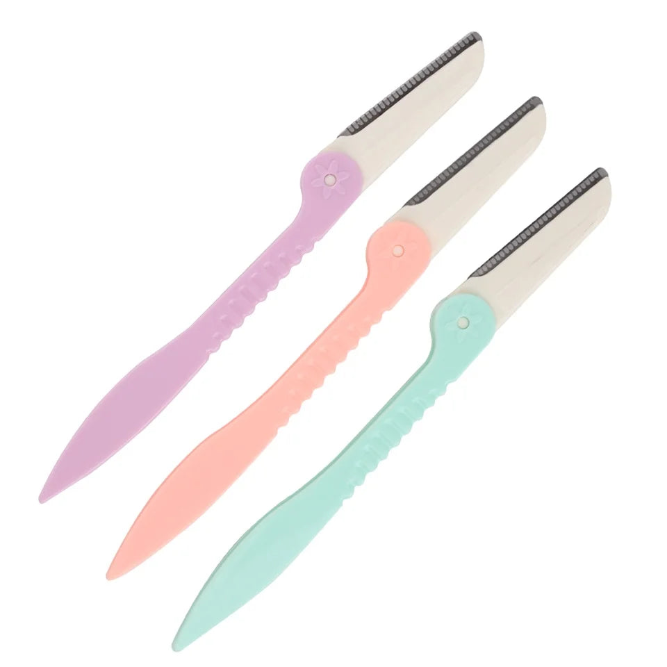 Stainless Steel Facial Hair Trimmer Shaper Portable Shaver Razors Eyebrow Razor Set for Women