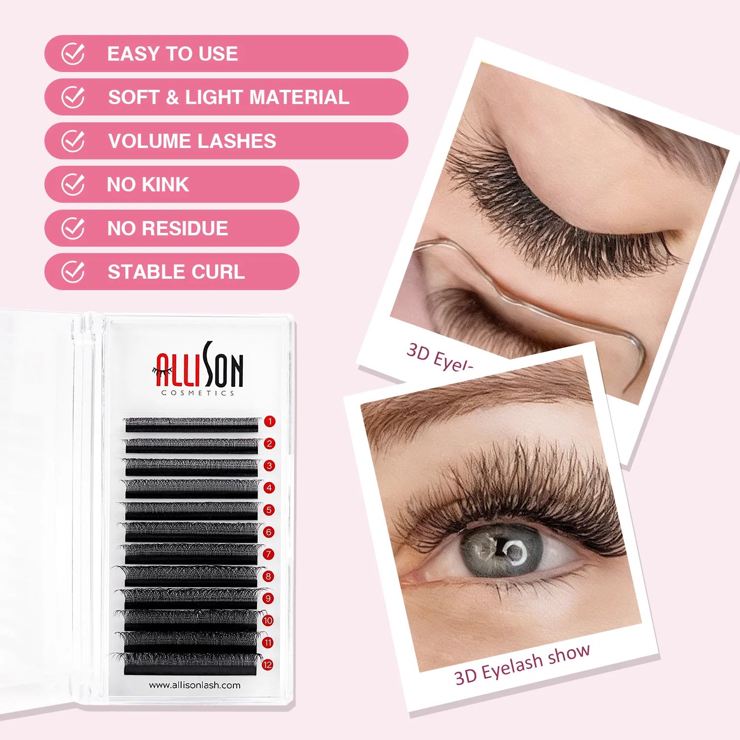Private Label Faux Mink Eyelashes Lashes Tray Russian Volume Eyelash Extension Yy Eyelash Extensions