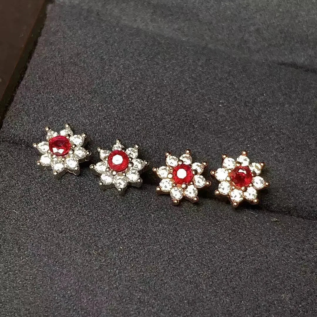 Hot Popular Natural Ruby GIA Certified Rhodium Plated Gold Plated Fashion Jewelry Pendants or Charms for Women