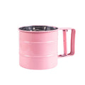 Kitchen Stainless Steel Hand-Pressed Semi-Automatic Flour Sieve Cup Strainer Baking Mesh Sieve for Home Pastry Tools