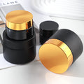 30ml Matte Black Cosmetic Wide Mouth Glass Jars with Lid  for Travel Storage Makeup Face Creams Body Lotions