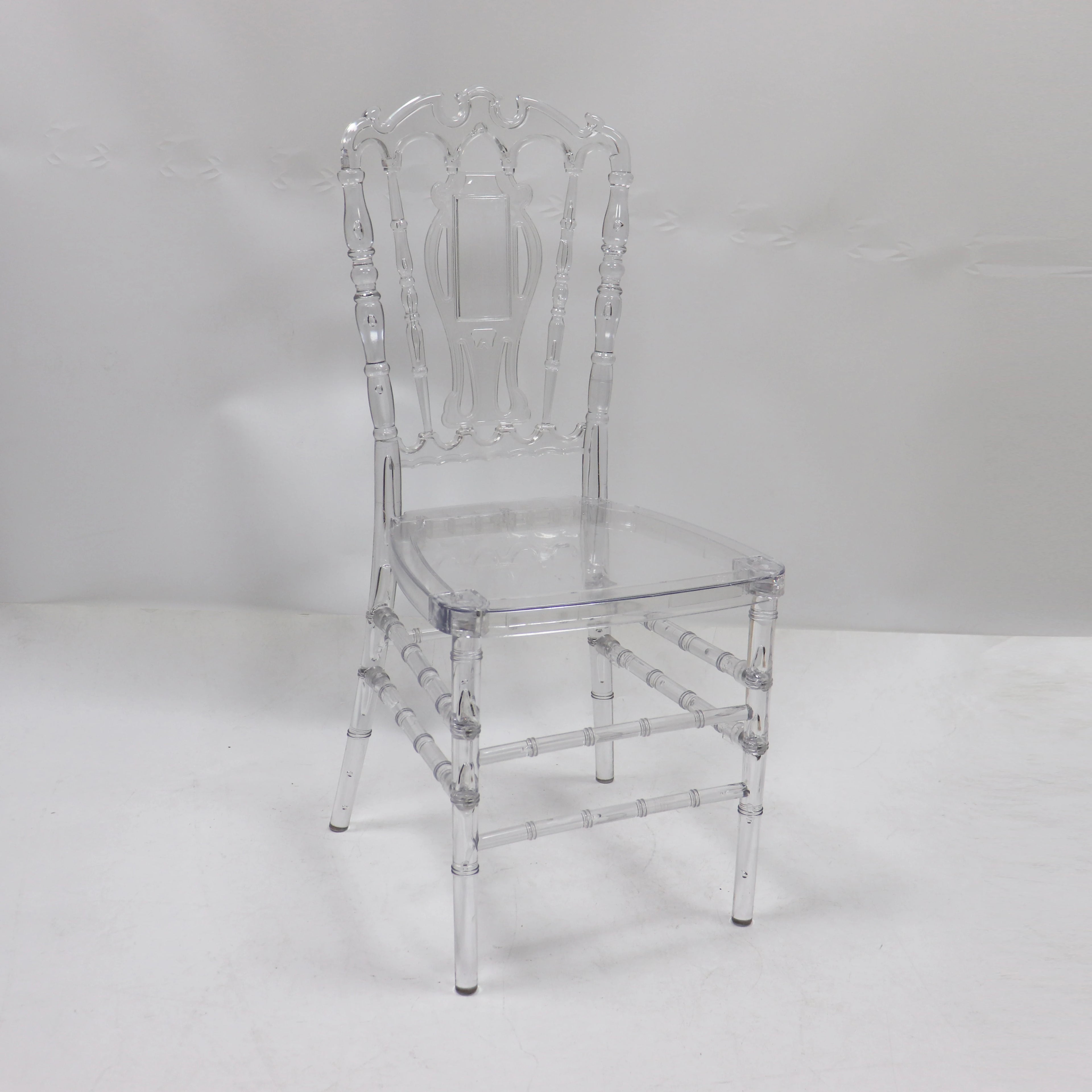 Wholesale SAAB Hotel Chiavari Chair Modern Clear Plastic Acrylic Resin Stackable Durable Entry Wedding Events Party Use