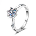 Minimalist Shining GRA Moissanite Jewelry 925 Sterling Silver Moissanite Engagement Ring