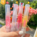 Flavouring Oils for Lip Gloss Long Lasting Moisturizing Transparent Fruit Lip Oil With Brush