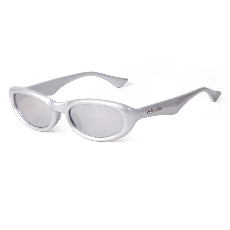 STORY STY77337H Fashion Women's Men's Sports Eyewear Oval Sunglasses New Glasses 2025 Small Frame Silver Sun Glasses