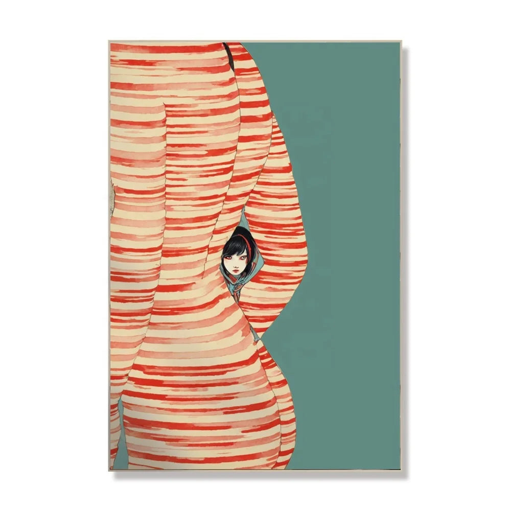 Home Decoration Wholesale Modern Handmade POP Art Abstract Women Painting on Canvas