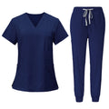Hot Selling Print Nursing Scrubs Set Anti-Wrinkle Surgical Hand Drawn Wholesale Hospital Suit Doctors Women's Custom Logo