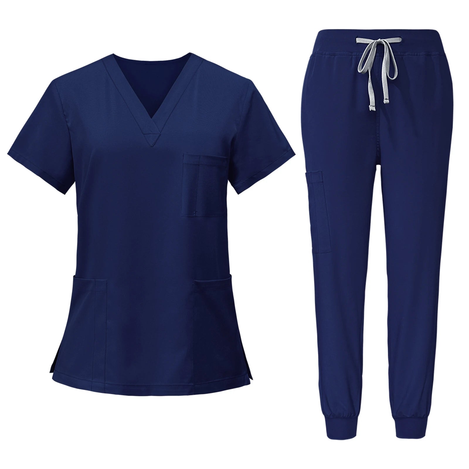 Hot Selling Print Nursing Scrubs Set Anti-Wrinkle Surgical Hand Drawn Wholesale Hospital Suit Doctors Women's Custom Logo