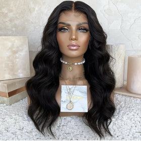 Fast Delivery 12A Grade #1B Color Loose Wave Long Lasting Virgin Full Cuticle Hair Transparent Lace Front Wigs