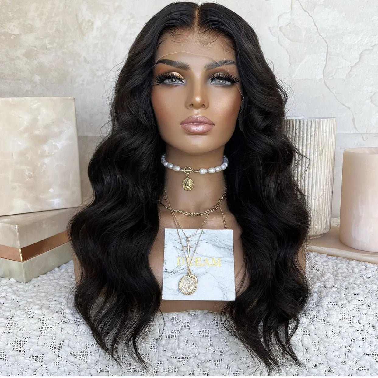 Fast Delivery 12A Grade #1B Color Loose Wave Long Lasting Virgin Full Cuticle Hair Transparent Lace Front Wigs