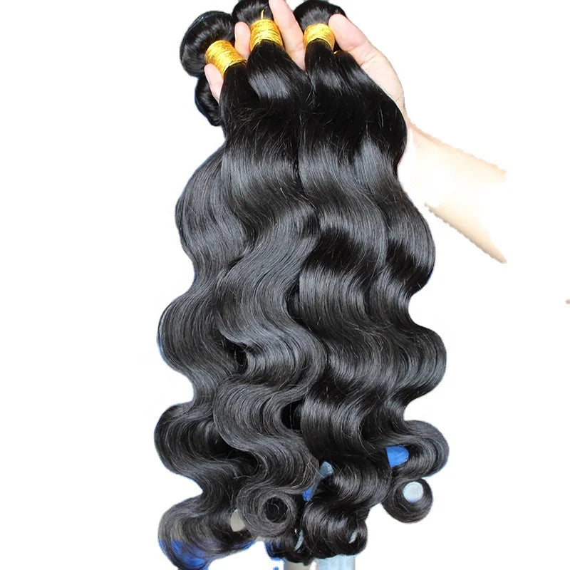 Brazilian Body Wave Human Hair Weaves 100g 12A Wholesale Brazilian Hair Bundles Virgin Hair 10-30inch Natural Color