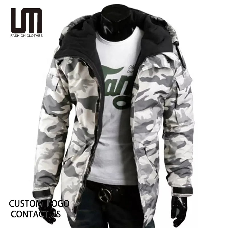 Liu Ming New Winter Camouflage Hoodie Jacket Fleece Camo Coat Cotton Men Outwear Jacket