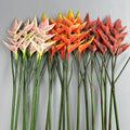 High-end Anthurium Birds of Paradise Artificial Real Touch Green Plant for Living Room Vase Flower Arrangement Decoration