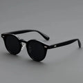 QSKY  Newest 2025 Luxury Classic Retro Sunglasses Premium Black Small Round Sun Shades Premium Driving Polarized Sunglasses Men
