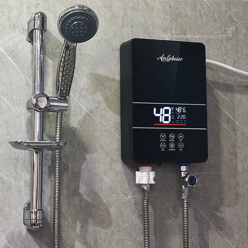 2024 touch screen endless kitchen bath stainless shower water heater instant hot electric tankless shower heater water