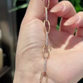 Wholesale 14K Gold Jewelry Pave Paperclip Bracelet Lab Grown Diamond Bracelets Bangles Fashion Jewelry