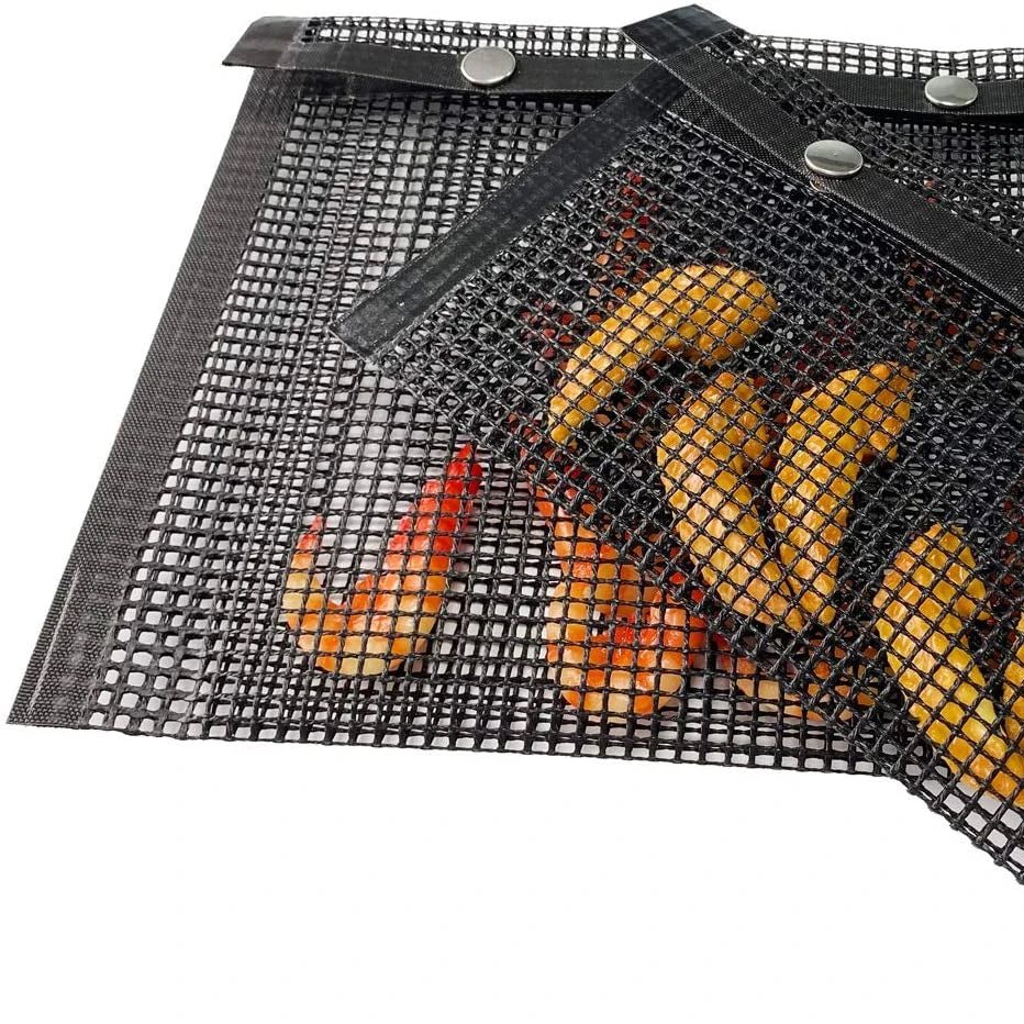 Heat Resistance BBQ Grill Mesh Bag 2 Pack Medium and Large Non Stick Grilling Bag