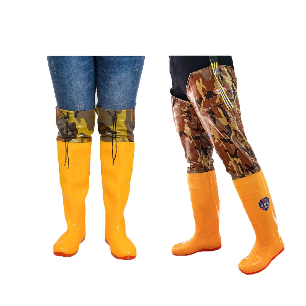 PVC Wader Hip Boots Underwater Operation Cloth Equipment Waterproof Fly Fishing Waders