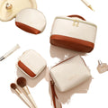 Wholesale Women's Large Capacity Travel for Toiletry Organizer Waterproof PU Cosmetic Bag Custom Logo Reusable Zipper Fashion