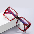 Wholesale 2025 Fashion TR90 Spring Hinge Optical Spectacles Frames Big Square Frame Anti Blue Light Glasses Women
