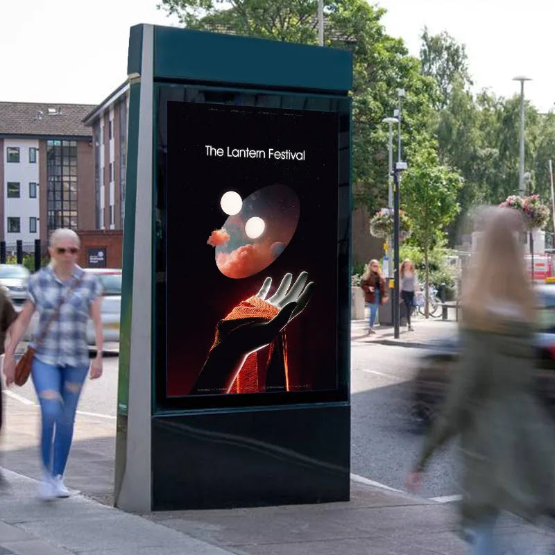 For HD LCD Floor Standing IP65 SDK Enabled Digital Poster Commercial Signage for Public Wayfinding