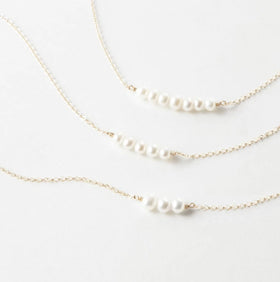 Vintage Wholesale Pearl Necklace Stainless Steel Beads Custom Freshwater Fashion Chain Baroque Choker Waterproof Jewelry Women