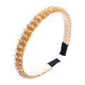 Luxury Manufacture Handmade String Knit Rhinestone Crystal Beaded Headband Hairbands for Women