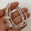 Korea Trendy Fashion Shiny Pure 925 Sterling Silver Beaded Chain Olive Cute Star Bracelets for Women Girls Jewelry