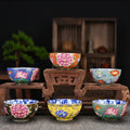 Vintage Porcelain Chinese-Style Enamel Tea Cup & Coffee Mug-Eco-Friendly Home Decor Business Gift