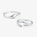 FUAMAY Sterling Silver 925 Open Rings for Women Minimalist Fashion Stylish Adjustable Ring for Sisters Girlfriends Couples