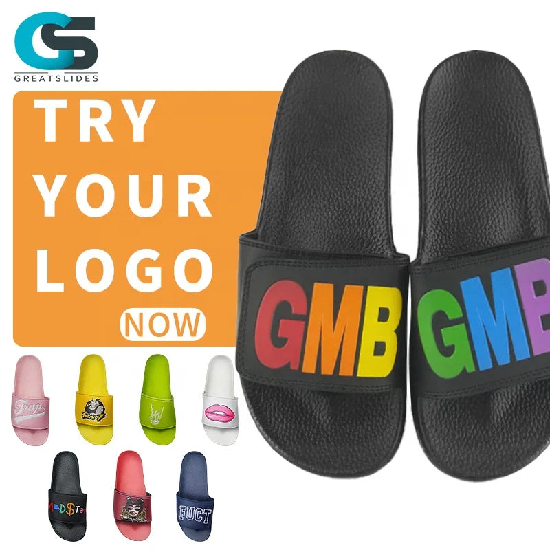 Greatslides 2024 New Eco Slides With StrapSports Sandals for MenCustom Slides With Logo Detachable Straps