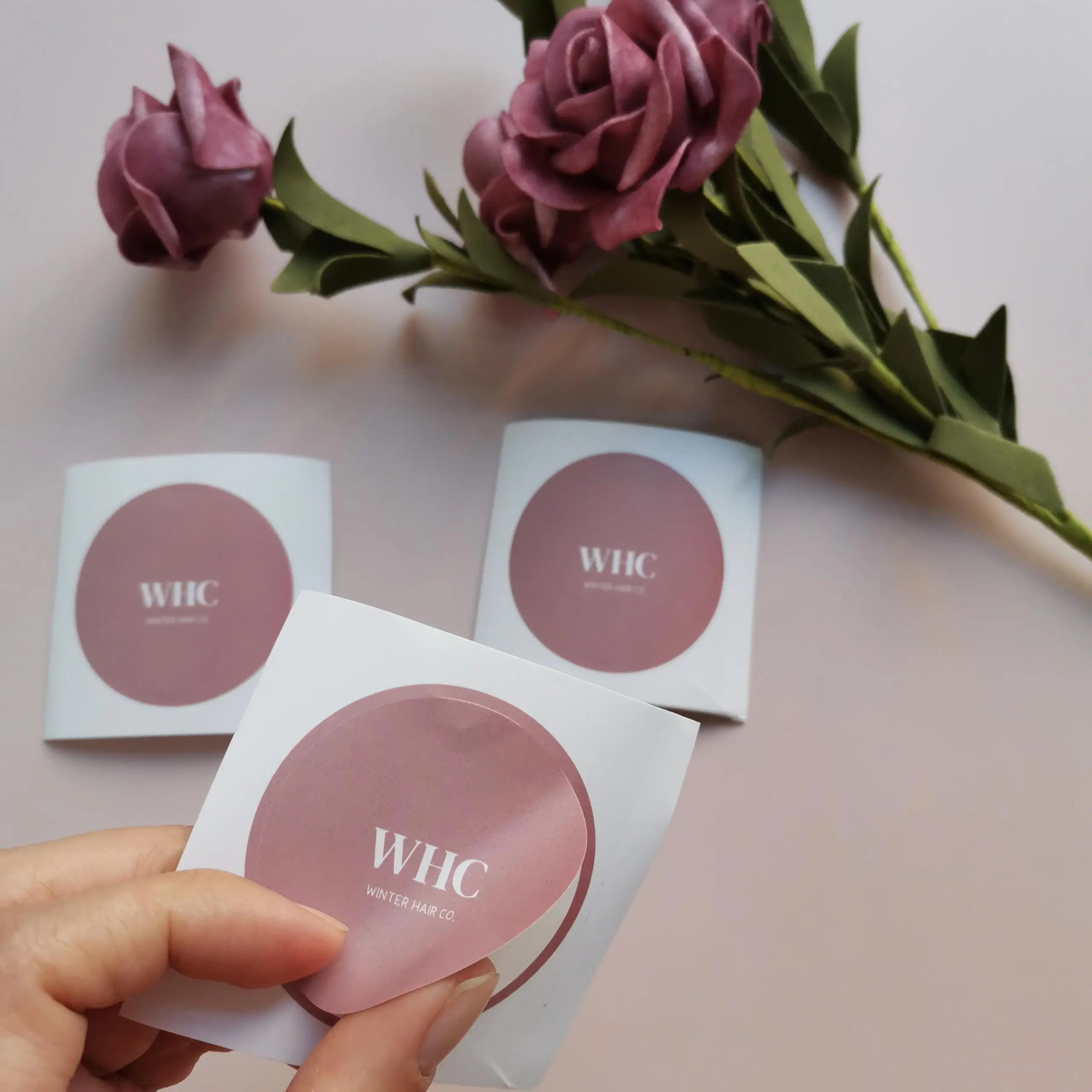 Custom Logo Printing Square Round Labels Vinyl Gift Wrapping Gold Foil Stamping Self Adhesive Circle Stickers for Small Business