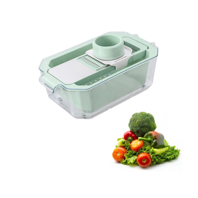 Multifunctional Stainless Steel Vegetable Cutter Manual Operation Household Potato Shreds Cucumber Slicer Metal Material
