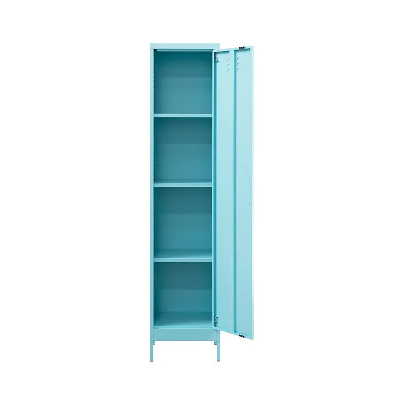 Factory Directly Assembled Single-Door Steel Cabinet Wardrobe Colorful Metal Locker Durable Rust Resistant Portable Customized