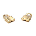 5Pcs 15*22mm Stainless Steel Concave Surface the Lock Charms Pendants for Crafts DIY Jewelry Findings Necklace Accessories Bulk