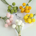 Ins Style Nordic Plastic Artificial Ball Chrysanthemum Flower Bouquet Arrangement for Home Decor