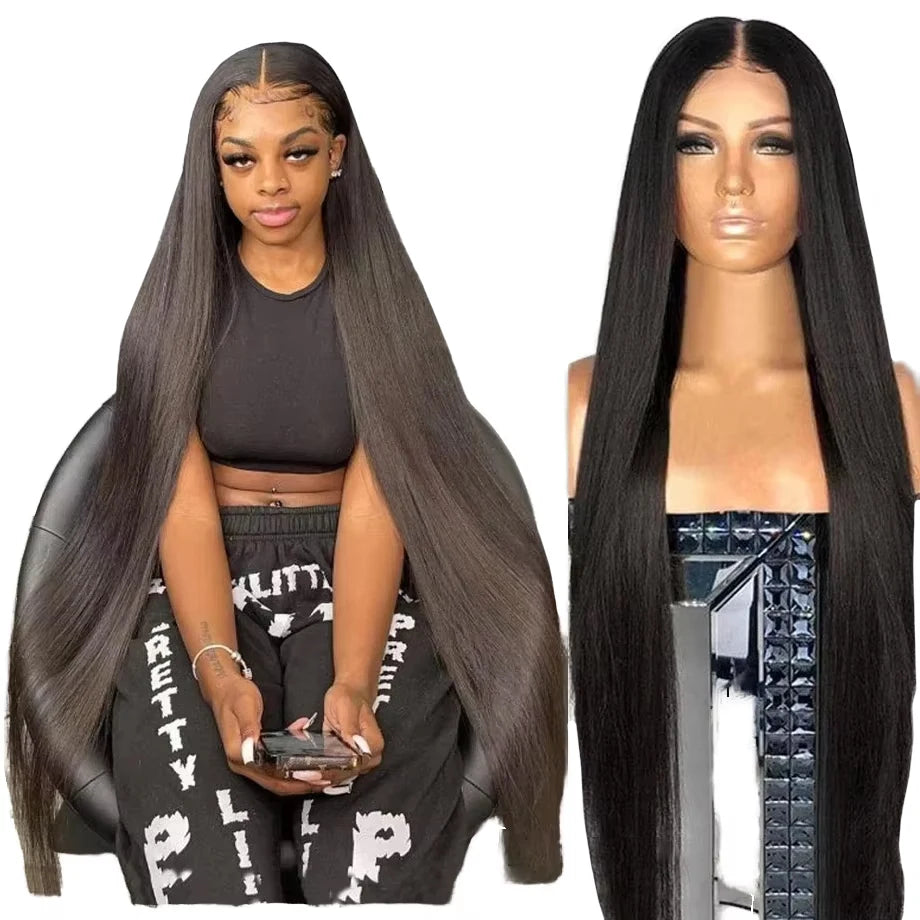Cheap 180% Density 13x4 Straight Transparent Lace Front Wigs for Black Women 20inch Hair Lace Frontal Brazilian 100% Human Hair