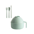 Wheat Straw Instant Noodle Bowl With Lid Cutlery and Chopsticks Set Large Student Instant Noodle Cup