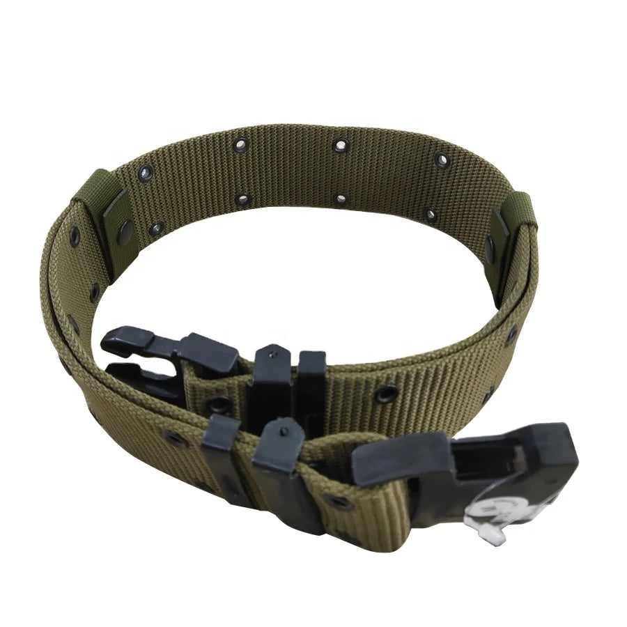 Buckle Olive Green Color Nylon Tactical Webbing Belt Tactical Nylon Belt for Men 3mm 2 Layer
