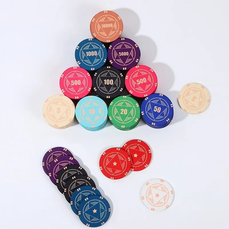 Factory Supply Custom Ceramic Clay Poker Chips Casino Faves