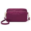Adjustable Strap Square Nylon Mini Crossbody Sling Monochrome Messenger Bag