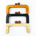 Meetee ZK752 High-quality Solid Wood Bag Handles Fashion Classic Wooden Frame Clutch Purse Handle for Women Bag Frame Handle
