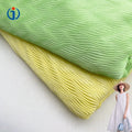 Custom Design 100% polyester orange yellow purple gradient mesh tulle crepe satin crinkle knitted pleated fabric for dress shirt