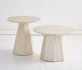 Modern MDF Coffee Table Set of 2 | Wood Grain Finish Nesting Center Tables for Living Room Tea Table