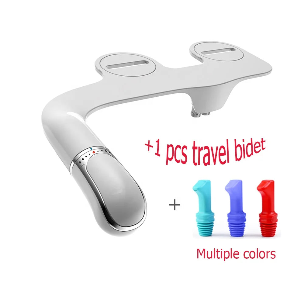 OEM ODM Modern Super Slim Manual Bidet Attachment Bathroom Hot Selling Non-Electric Dual Retractable Nozzles WC Cold Water Floor